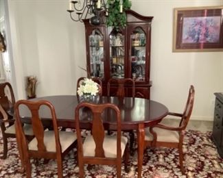 This clean dining room set is available for pre-purchase by calling or texting Smitty at 410-336-0277. Additional photos and dimensions are at the very end of the photos for the sale. 