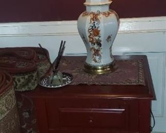 End table (two available) and lamp