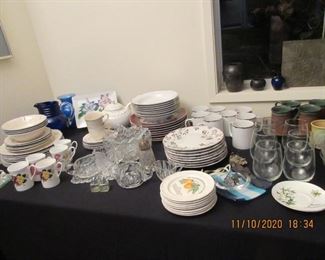 dish sets and french plates