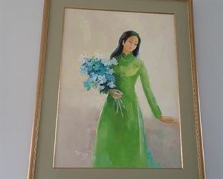 ASIAN WOMAN WITH FLOWERS