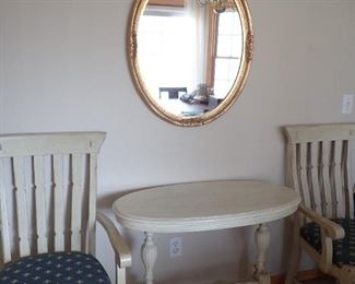 CAPTAIN CHAIRS FOR DINING SET / OVAL SIDE TABLE / MIRROR