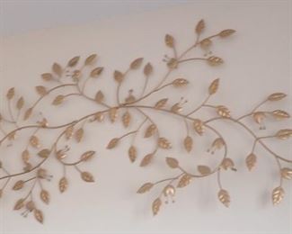 VINTAGE GOLD LEAVES WALL DECOR