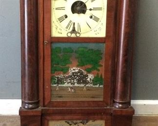 ANTIQUE NEW HAVEN 8 DAY CLOCK W KEY