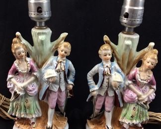 VTG FIGURINE LAMPS, JAPAN