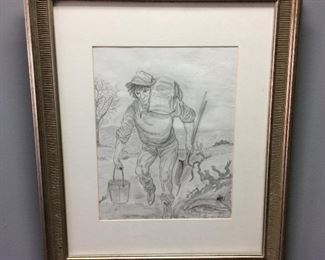 ORIGINAL SKETCH DRAWING, SIGNED RWB 02’ ART