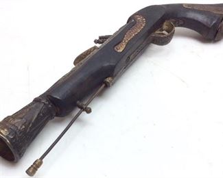 VTG. REPRO BLUNDERBUST PISTOL, DECOR