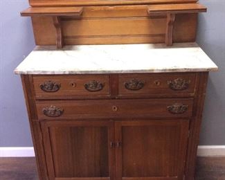 VTG. ROYAL BORDEN MARBLE TOP DRY SINK