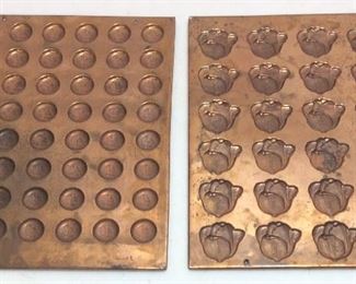 2 VINTAGE COPPER BAKING MOLDS