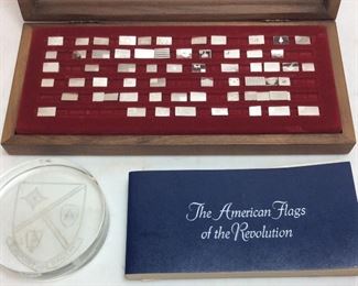 STERLING SILVER AMERICAN FLAGS 