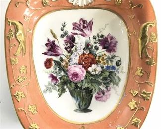 Antique Old Paris Hand Painted Porcelain Bowl