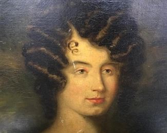 Oil on Canvas Portrait of a Young Lady