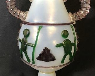 R. ANATRA Vintage Signed Style Art Glass Vessel