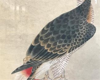 Signed Chinese Watercolor Painting Bird Artwork