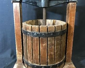 Antique Wood & Metal Cider Press