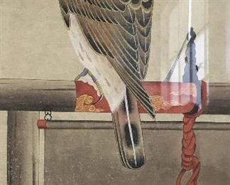 Singed Chinese Watercolor painting Bird Artwork