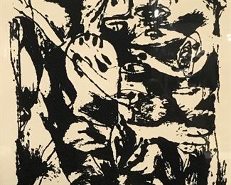 JACKSON POLLOCK Signed Abstract Lithograph