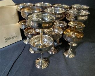 Set 16 Silver Plate Pedestaled Dessert Cups