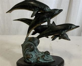 SPI Brass Dolphin Sculpture