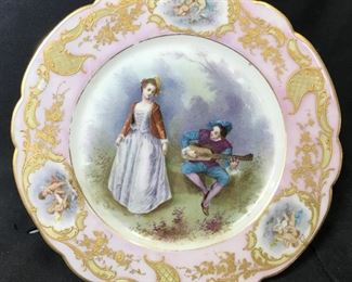 BAILEY BANKS and BIDDLE Painted Porcelain Plate