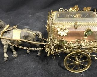 Horse and Carriage Trinket Box