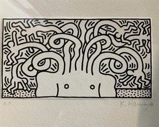 KEITH HARING Signed AP Lithograph Artwork