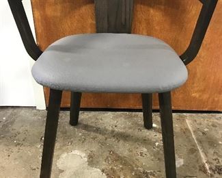 Mid Century Modern Leather Seat End Chair