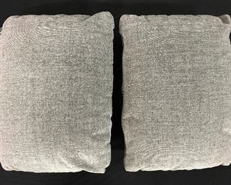 Pair Ash Toned Throw Pillows