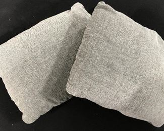 Pair Ash Toned Throw Pillows