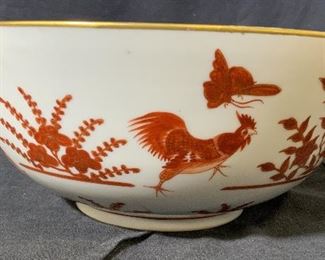 Gilt & Hand Painted Chinese Porcelain Bowl