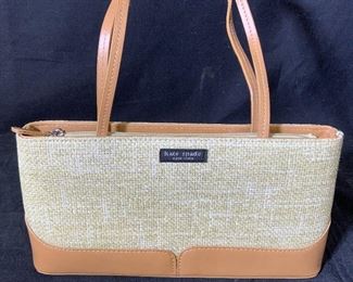 KATE SPADE Straw and Leather Hand Bag