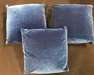 Set 3 Blue Throw Pillows