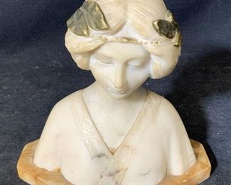Art Nouveau Marble Bust of Female Figure