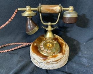 Telcer Telefonia 18k Gold Plated Rotary Phone