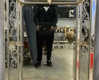 Vintage Multi Panel Venetian Mirror