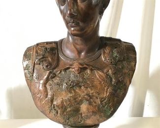 Intricately Carved Male Bust Sculpture