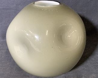 Grey Abstract Art Glass Vase