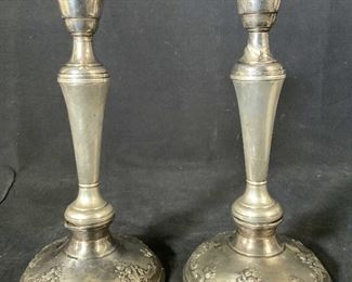 Pair Vintage WALLACE Sterling Silver Candlesticks