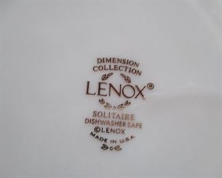 Lenox China Service for 12 with Extras "Solitaire"
