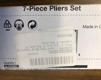 New in box - 7 pc pliers set
