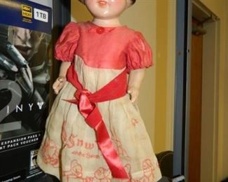 Antique Ideal Snow White Doll w/original dress - RARE