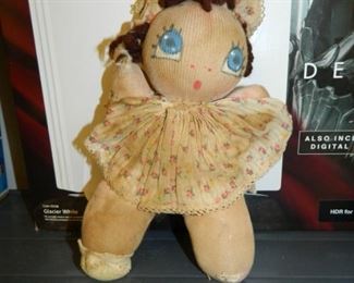 Vintage big eye sock doll