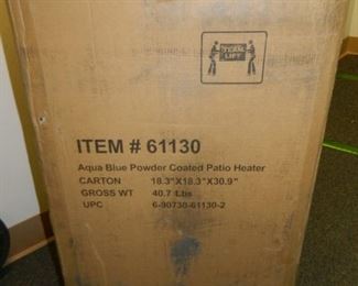 New in box Powder Blue Patio Heater