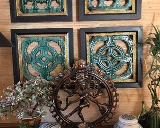 DECORATIVE FRAMED  TILES (From the Doris Duke Estate- NY)
Per our client. 
