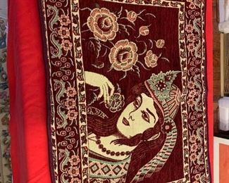 Victorian Style wall tapestry with pillowcase