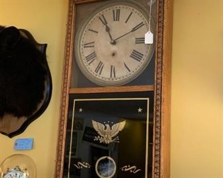 Antique american wall mantel clock