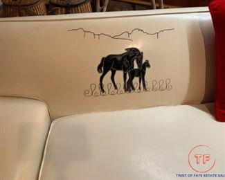 Pendley Furniture Embroidered Cowboy Couch