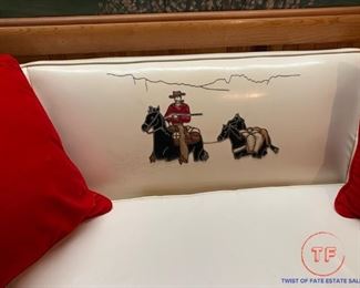 Pendley Furniture Embroidered Cowboy Couch