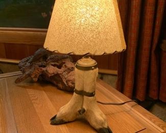 Three Footed Deer Feet Lamp
