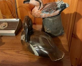 Hand Carved Signed Canvasback Hen Duck Decoy