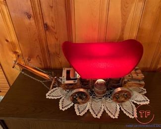 Pull Chain Vintage Covered Wagon Lamp